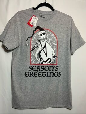 Disney Gray Nightmare Before Christmas Graphic Tee